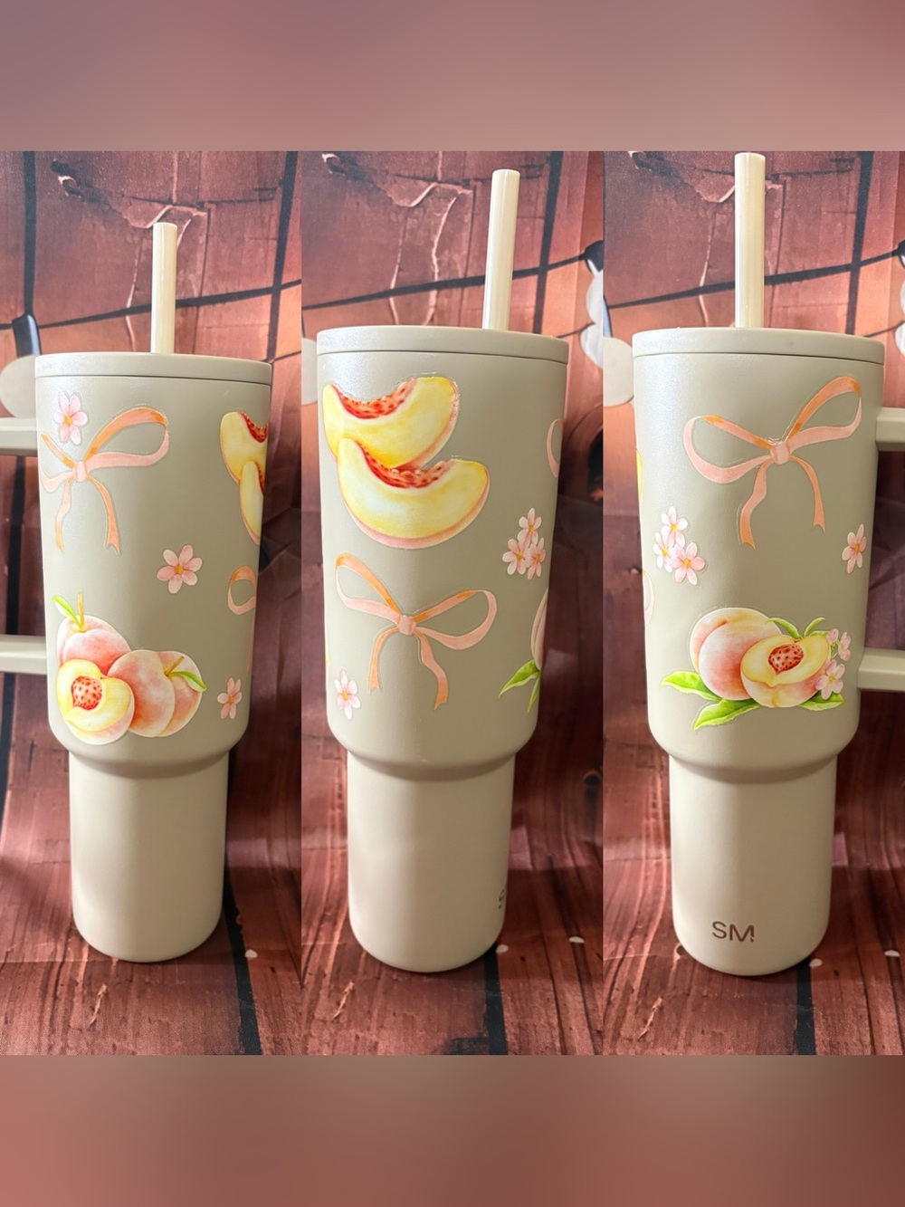 Simple Modern peach tumbler